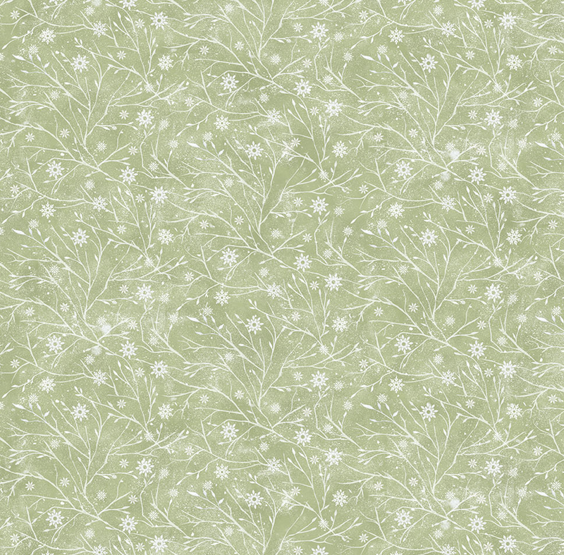 The Christmas Mouse Flannel Quilt Fabric - Twig Blender in Green - F28044-72