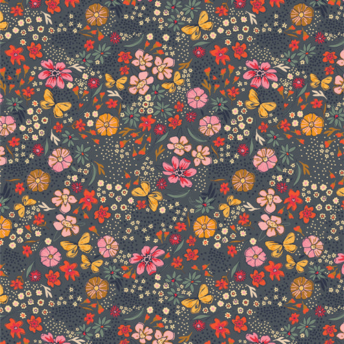 The Flower Fields Quilt Fabric - Floral Abundance in Shade Multi - FLF85910