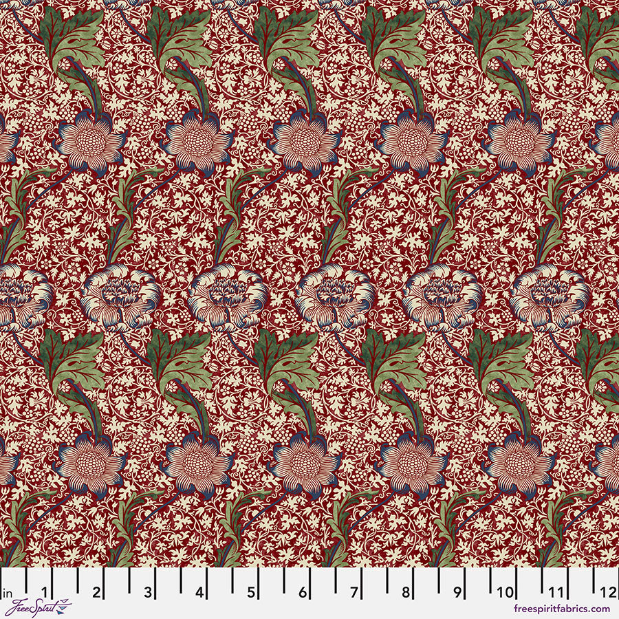 The Oxford Holiday Collection Quilt Fabric - Kennet in Berry Red - PWWM129.BERRY