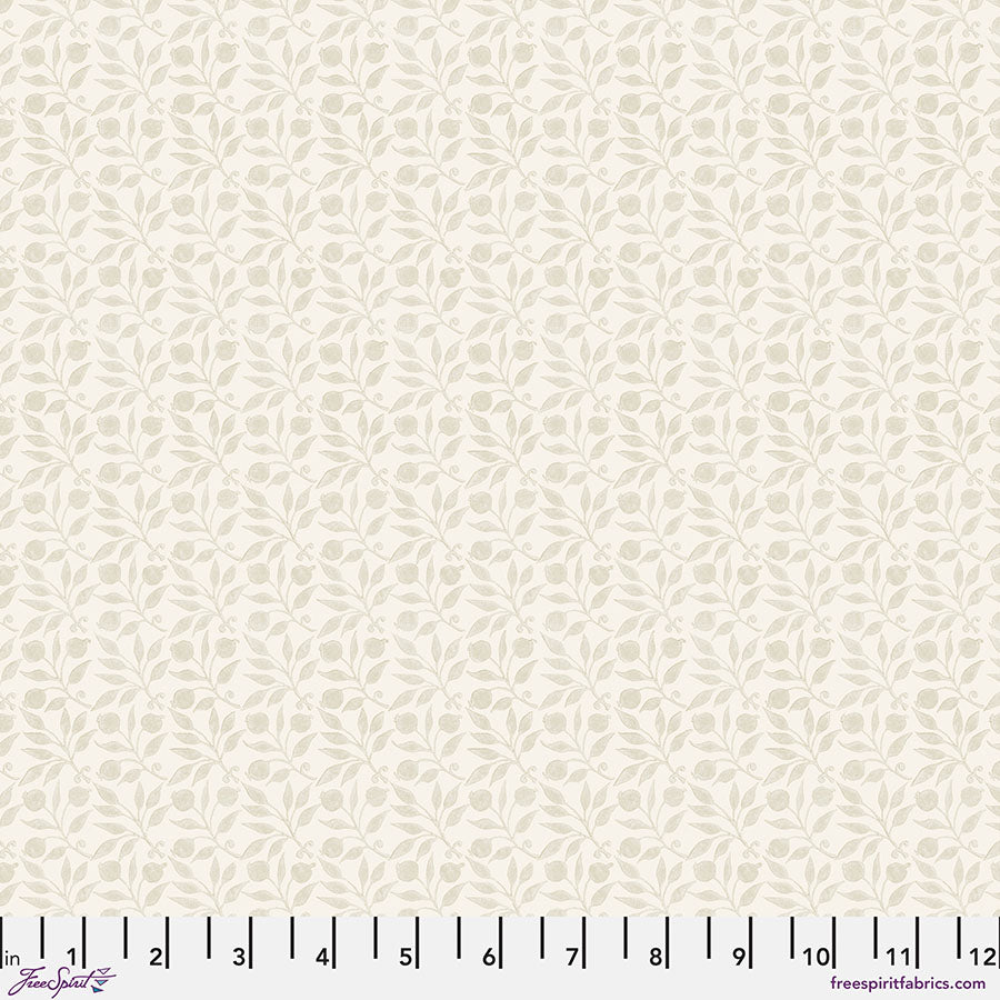 The Oxford Holiday Collection Quilt Fabric - Medium Rosehip in Biscuit Cream - PWWM125.BISCUIT