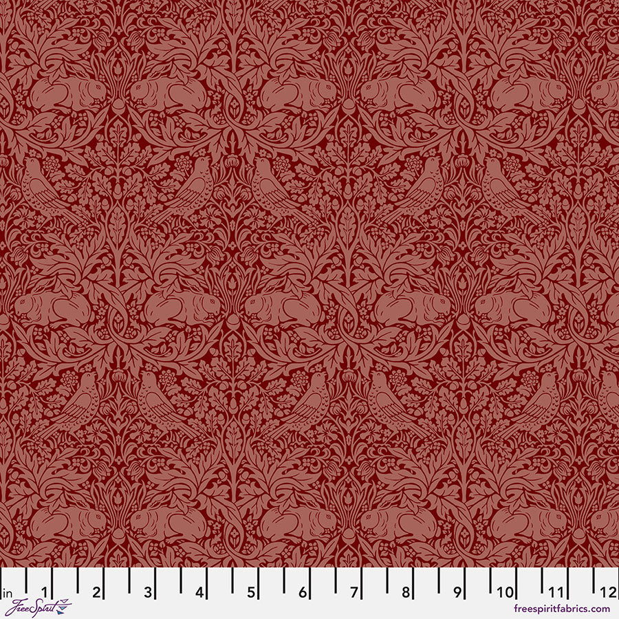 The Oxford Holiday Collection Quilt Fabric - Small Brer Rabbit in Thorned Rose Red - PWWM132.THORNEDROSE