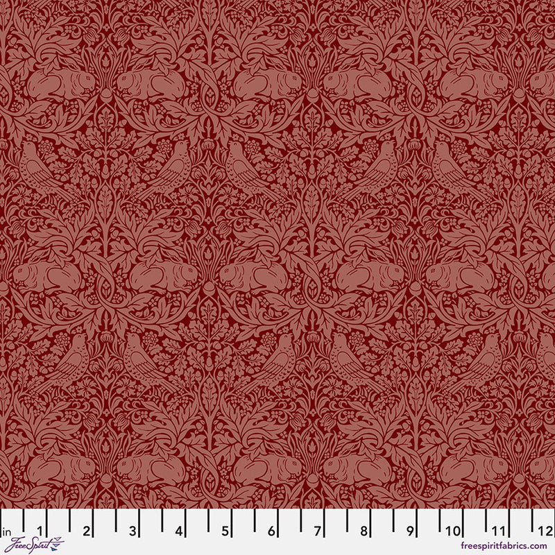 The Oxford Holiday Collection Quilt Fabric - Small Brer Rabbit in Thorned Rose Red - PWWM132.THORNEDROSE