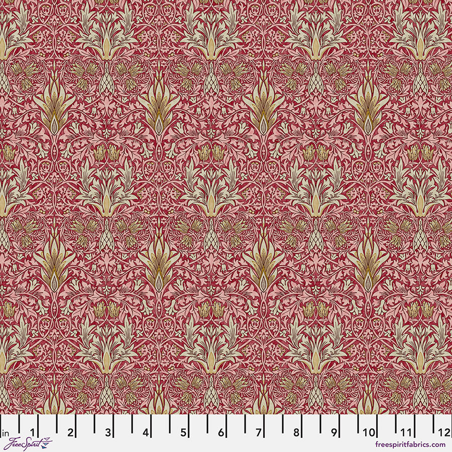 The Oxford Holiday Collection Quilt Fabric - Small Snakeshead in Thorned Rose Red/Pink - PWWM133.THORNEDROSE