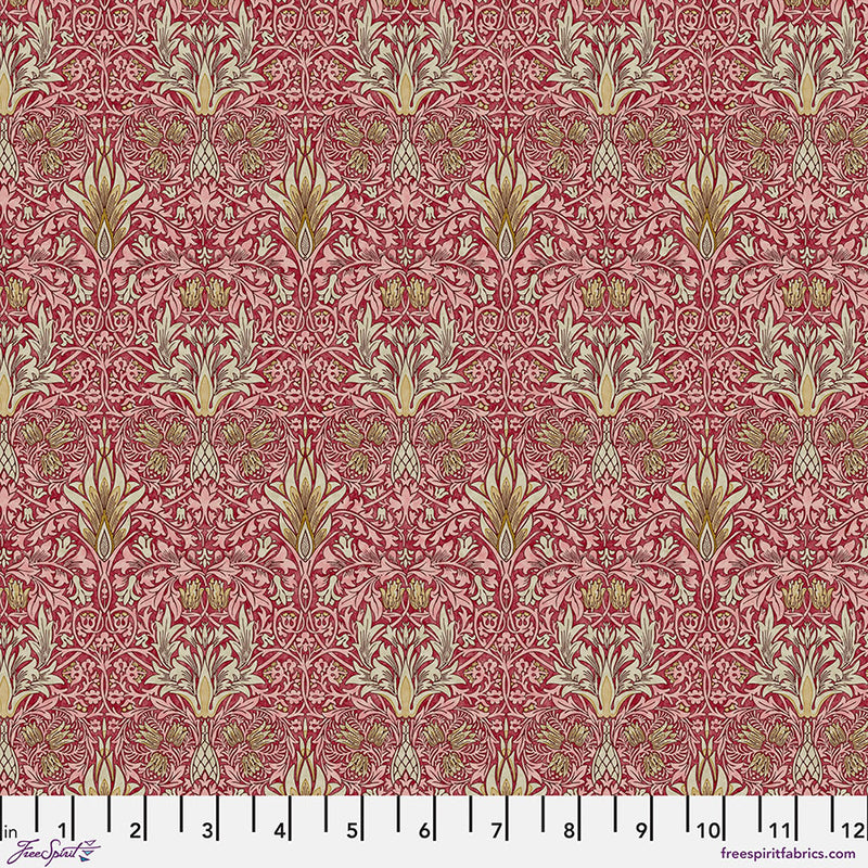 The Oxford Holiday Collection Quilt Fabric - Small Snakeshead in Thorned Rose Red/Pink - PWWM133.THORNEDROSE