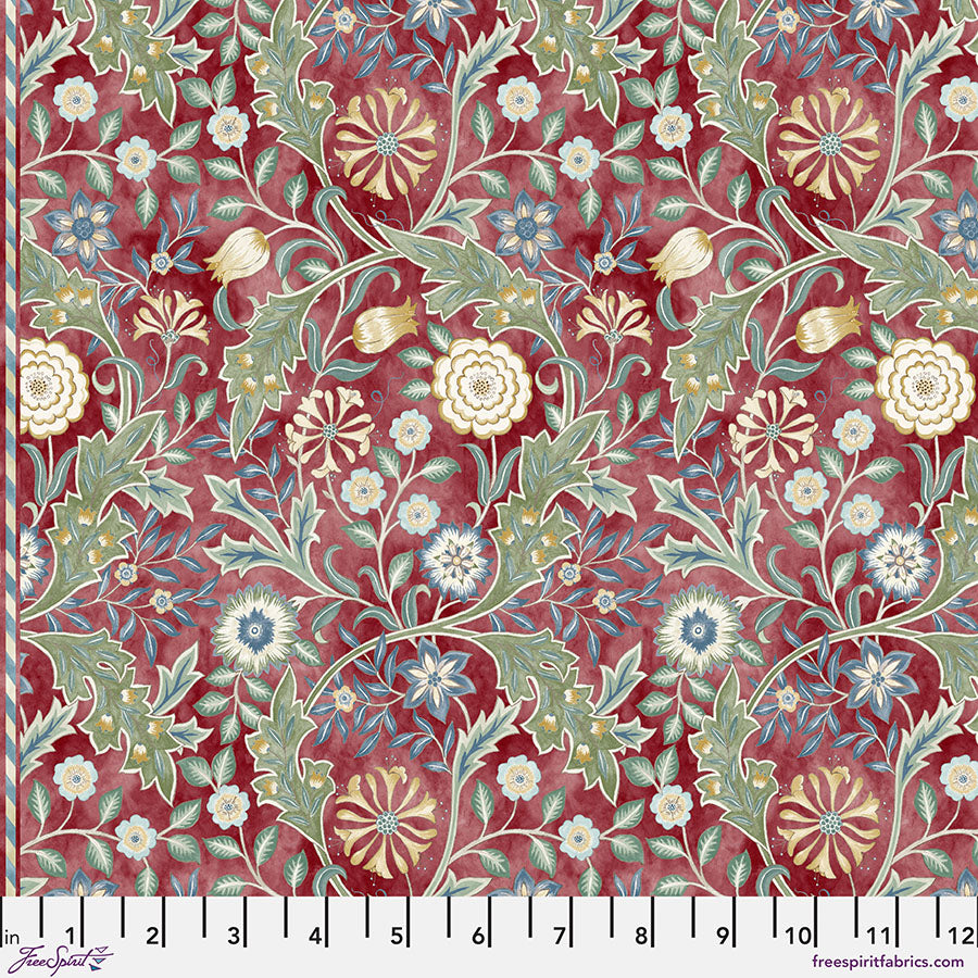 The Oxford Holiday Collection Quilt Fabric - Small Wilhemina in Crimson Red - PWWM136.CRIMSON