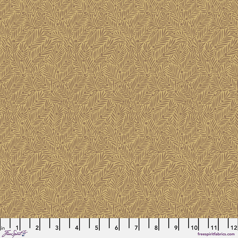 The Oxford Holiday Collection Quilt Fabric - Yew and Aril in GOLD - PWWM135.GOLD