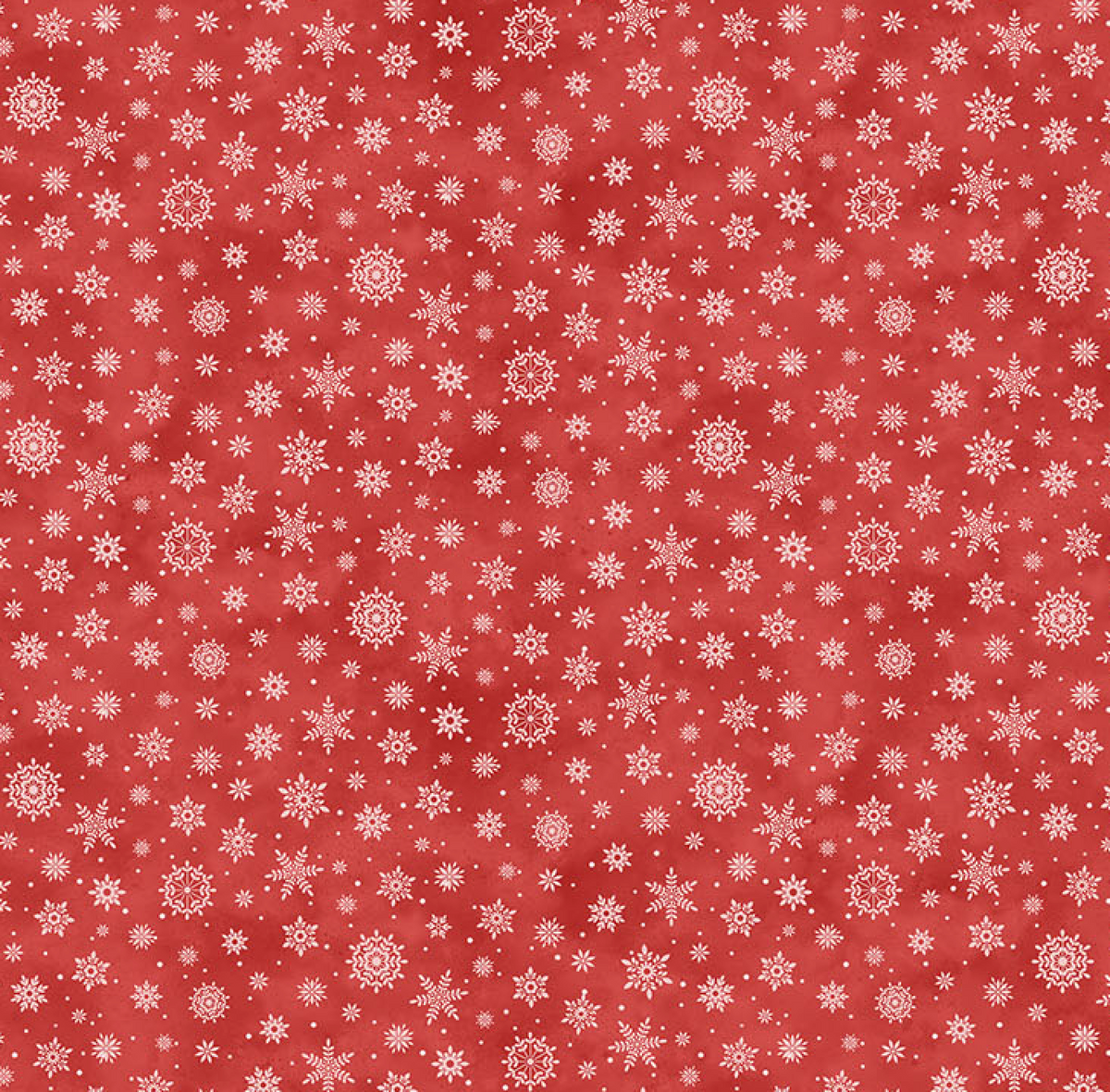 The Christmas Mouse Flannel Quilt Fabric - Snowflake in Red - F28043-24