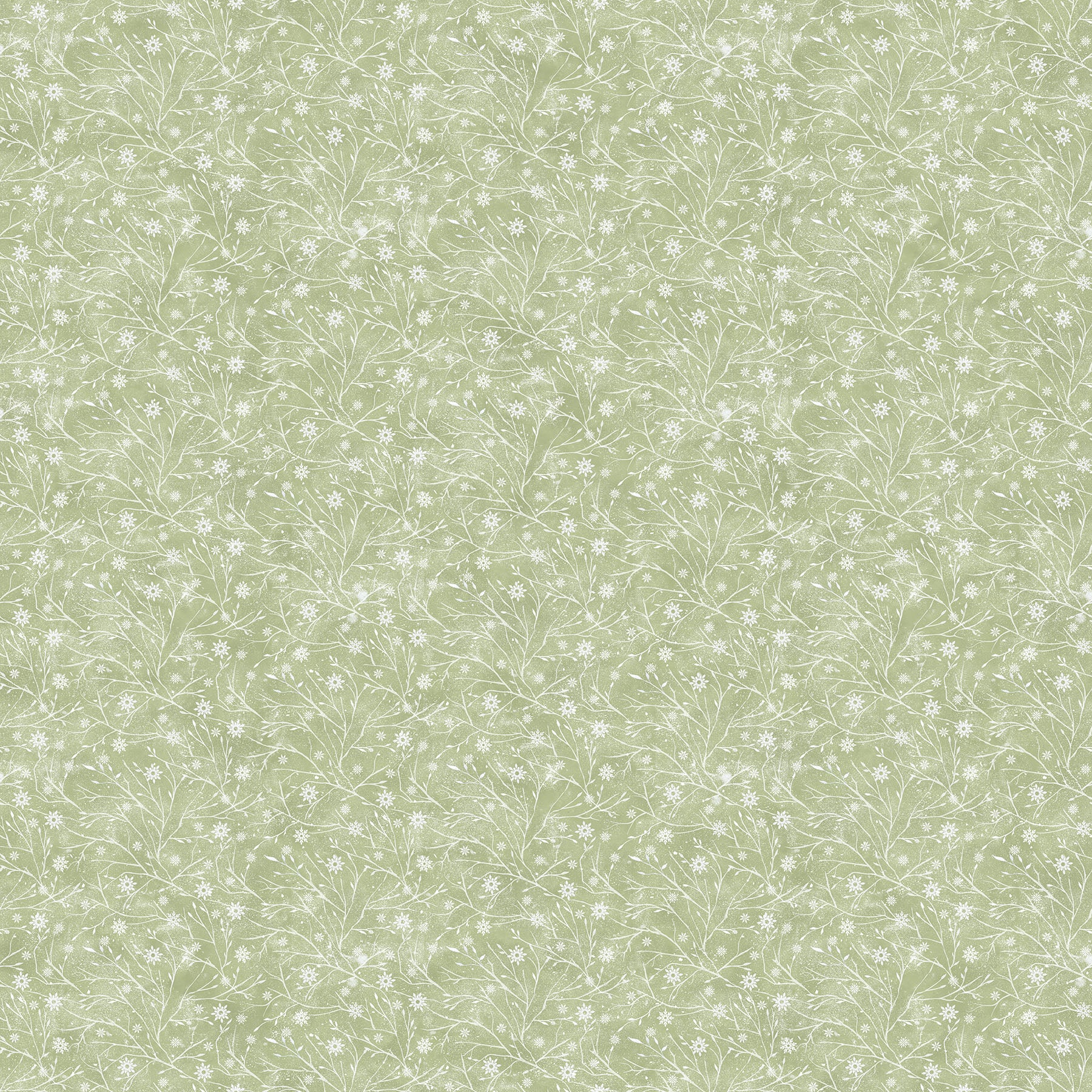 The Christmas Mouse Flannel Quilt Fabric - Twig Blender in Green - F28044-72