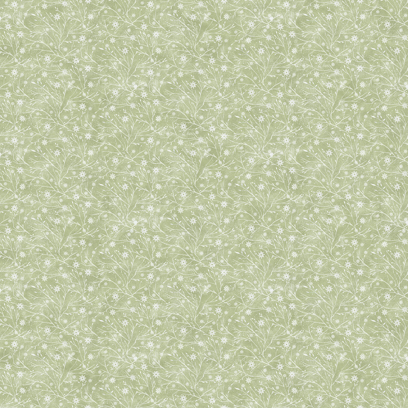 The Christmas Mouse Flannel Quilt Fabric - Twig Blender in Green - F28044-72