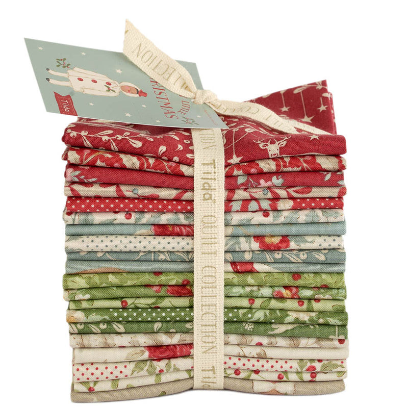 Tilda Merry Little Christmas Quilt Fabric - 20 piece Fat Eighth Bundle - TIL300248
