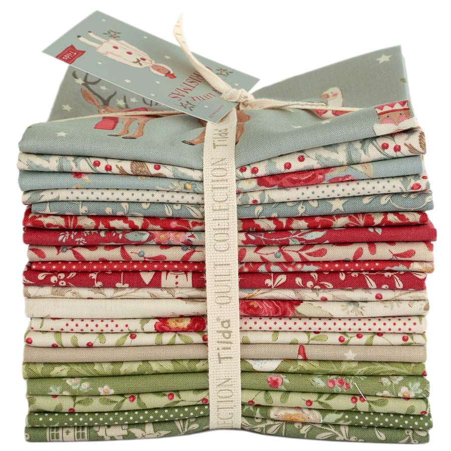 Tilda Merry Little Christmas Quilt Fabric - 20 piece Fat Quarter Bundle - TIL300247