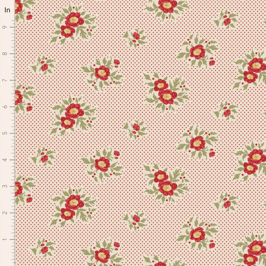 Tilda Merry Little Christmas Quilt Fabric - Joy in Cream - TIL100638
