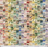Tim Holtz Eclectic Elements Palette Canvas Fabric - Multi Collage - 100% COTTON CANVAS - CCTH017.MULTI