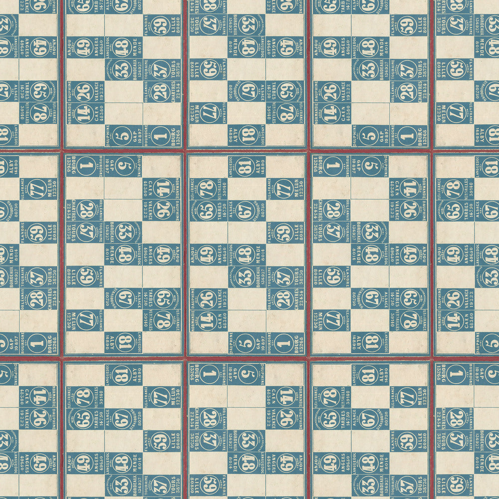 Tim Holtz Eclectic Elements Palette Quilt Fabric - Blue Numbers - PWTH286.BLUE