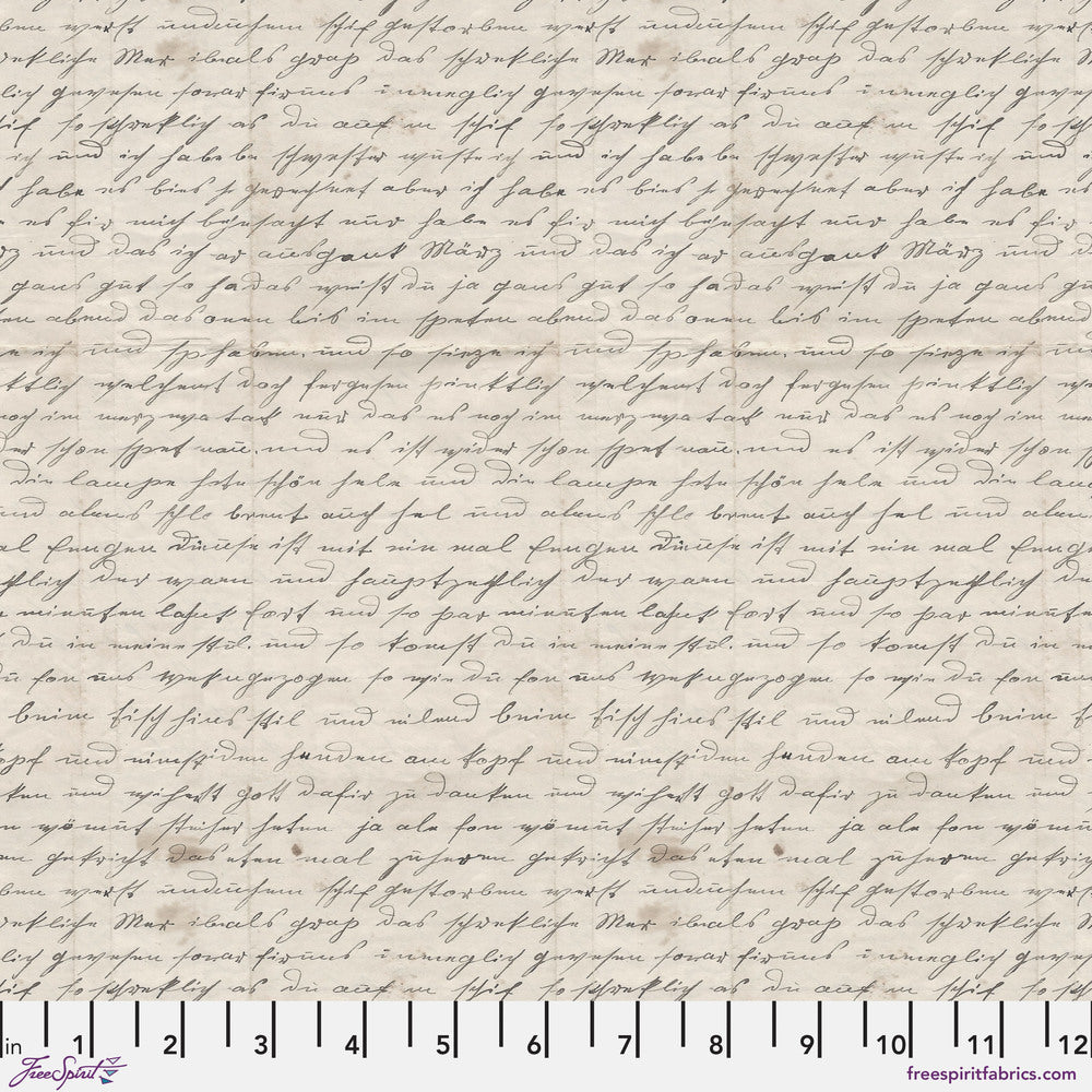 Tim Holtz Eclectic Elements Palette Quilt Fabric - Charcoal Handwriting - PWTH318.CHARCOAL