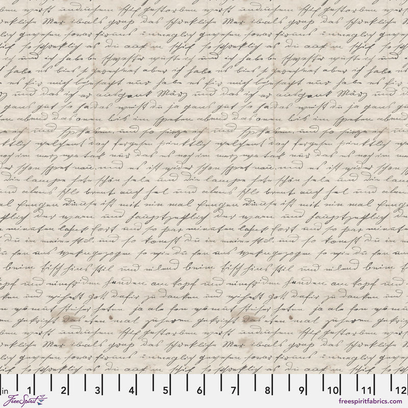 Tim Holtz Eclectic Elements Palette Quilt Fabric - Charcoal Handwriting - PWTH318.CHARCOAL