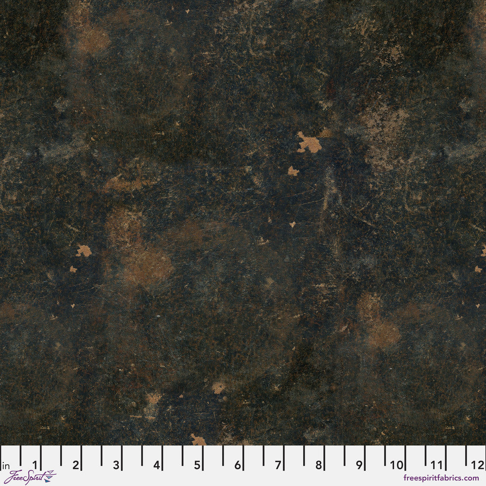 Tim Holtz Eclectic Elements Palette Quilt Fabric - Charcoal Vintage - PWTH319.CHARCOAL