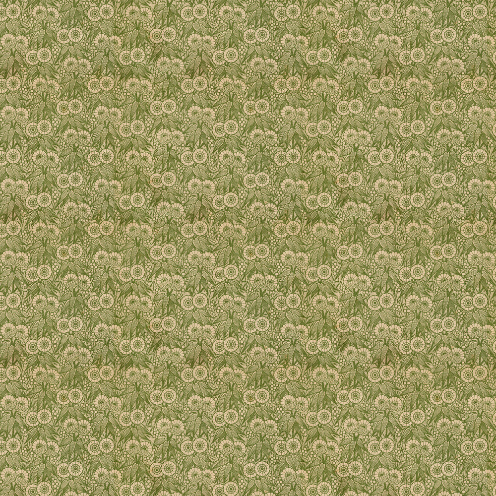 Tim Holtz Eclectic Elements Palette Quilt Fabric - Green Tiny Print - PWTH268.GREEN