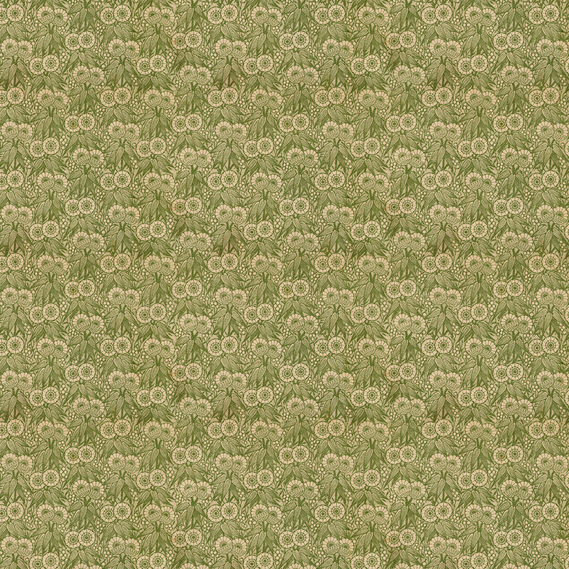 Tim Holtz Eclectic Elements Palette Quilt Fabric - Green Tiny Print - PWTH268.GREEN