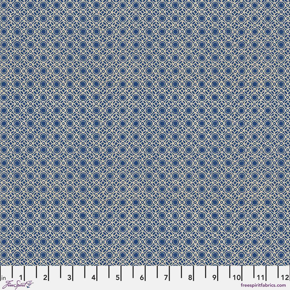 Tim Holtz Eclectic Elements Palette Quilt Fabric - Indigo Tiny Print - PWTH298.INDIGO