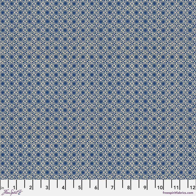 Tim Holtz Eclectic Elements Palette Quilt Fabric - Indigo Tiny Print - PWTH298.INDIGO