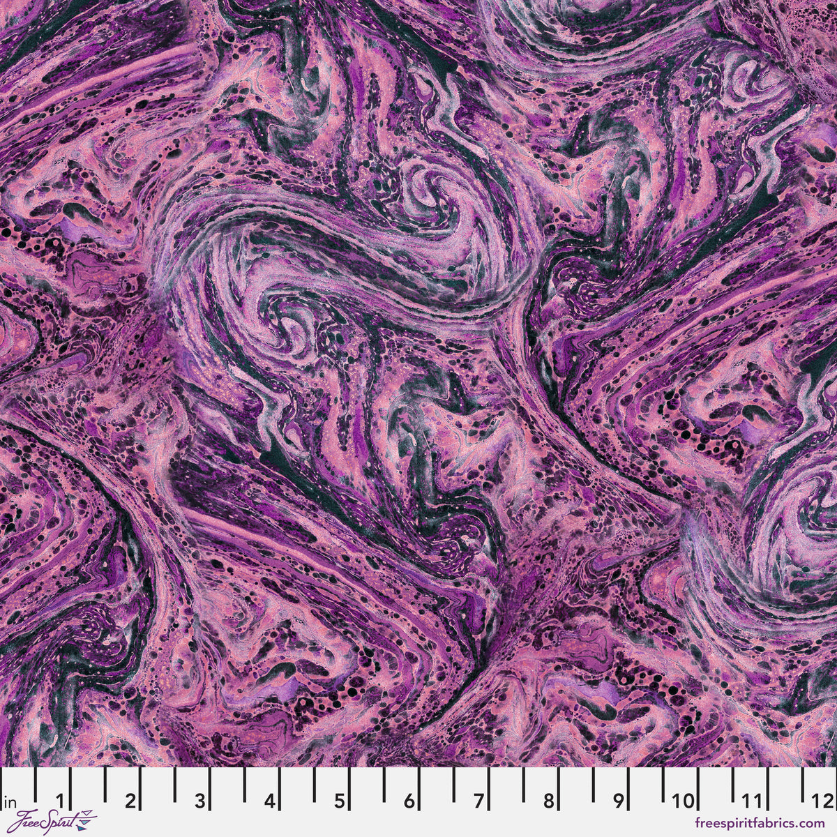 Tim Holtz Eclectic Elements Palette Quilt Fabric - Purple Marble - PWTH309.PURPLE