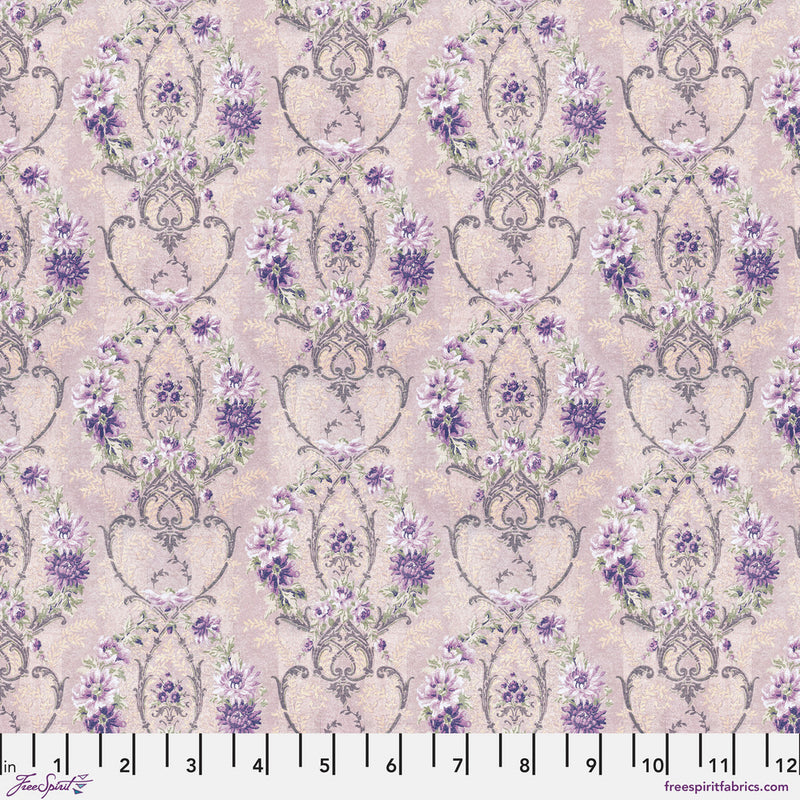 Tim Holtz Eclectic Elements Palette Quilt Fabric - Purple Wallpaper - PWTH307.PURPLE