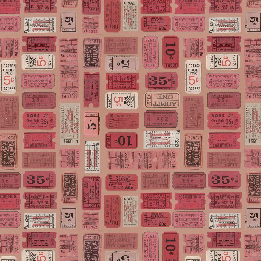 Tim Holtz Eclectic Elements Palette Quilt Fabric - Red Tickets - PWTH222.RED