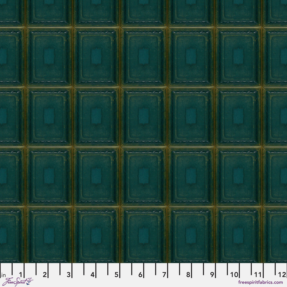 Tim Holtz Eclectic Elements Palette Quilt Fabric - Teal Tiles - PWTH274.TEAL