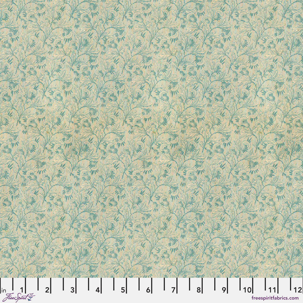 Tim Holtz Eclectic Elements Palette Quilt Fabric - Teal Tiny Print - PWTH278.TEAL