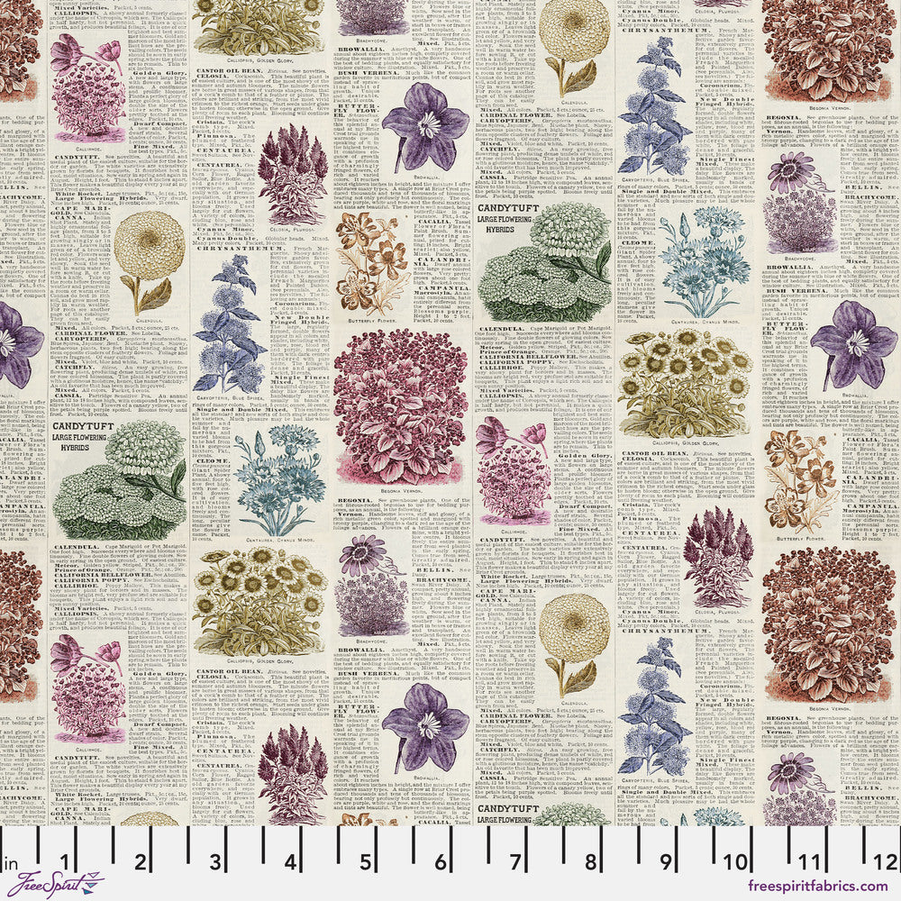 Tim Holtz Eclectic Elements Palette Quilt Fabric - Multi Botany - PWTH327.MULTI