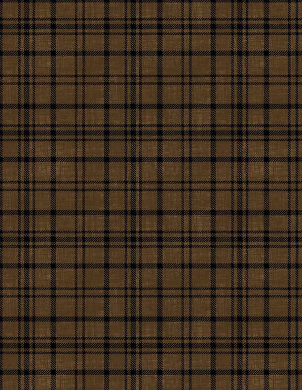 Timberland Trails Quilt Fabric - Plaid Texture in Brown - 3070 45609 292