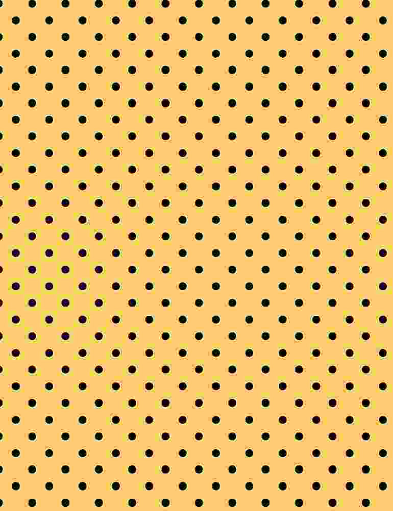 Timeless Treasures Quilt Fabric - Dots in Black on Honey Yellow - DOT-C1820  HONEY