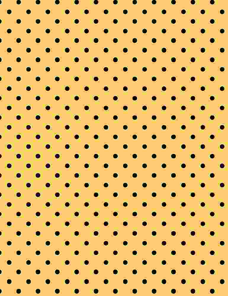 Timeless Treasures Quilt Fabric - Dots in Black on Honey Yellow - DOT-C1820  HONEY