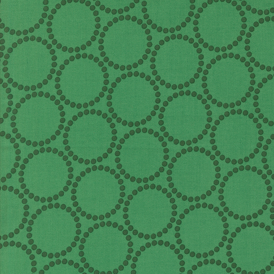 Tiny Christmas Quilt Fabric - Pearl Bracelet in Forest Green - 37136 17