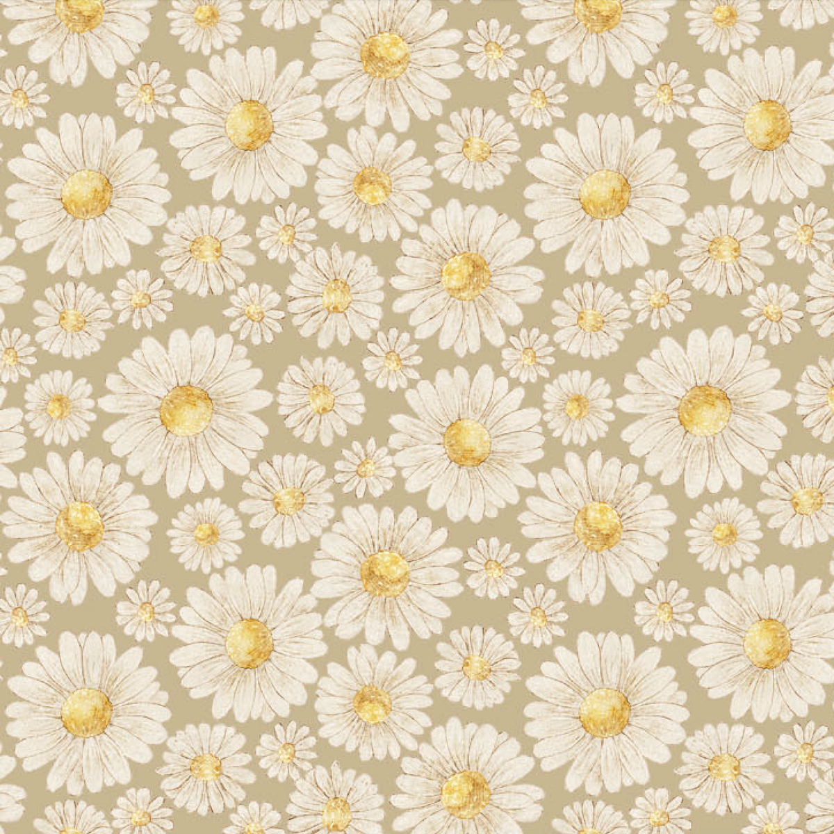 Tiny Waddles Quilt Fabric - Daisies in Green - 91182-72