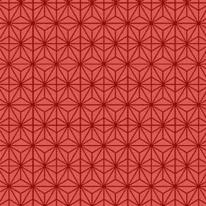 Tokyo Fur-Tales Quilt Fabric - Asanoha in Tomato Red - DCX12646-TOMA-D