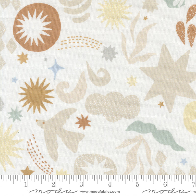 To the Moon and Back Quilt Fabric - Celestial in Dove Cream/Multi - 25902 11