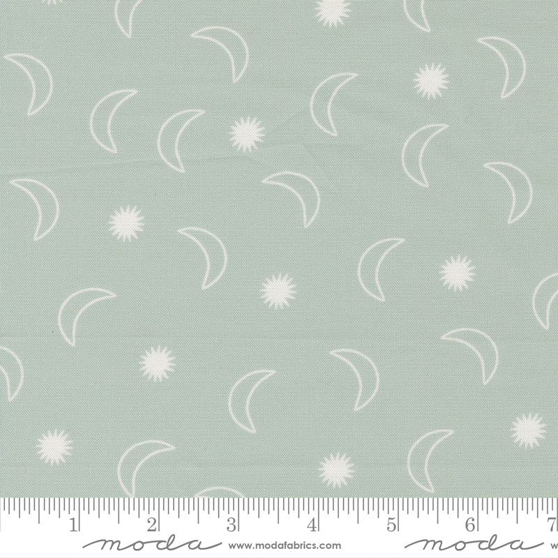 To the Moon and Back Quilt Fabric - Moon and Stars in Grass Green - 25904 15