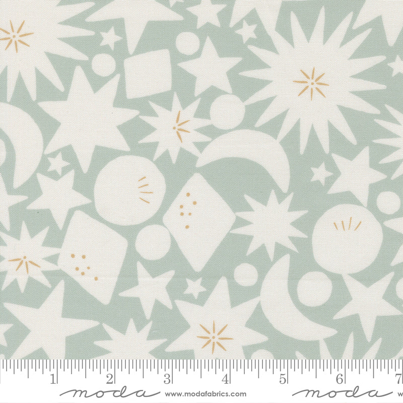 To the Moon and Back Quilt Fabric - Starbursts in Grass Green - 25905 15