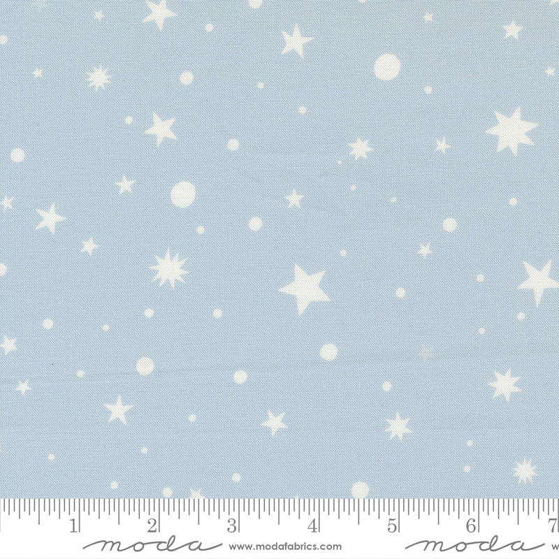 To the Moon and Back Quilt Fabric - Stardust in Sky Blue - 25903 14