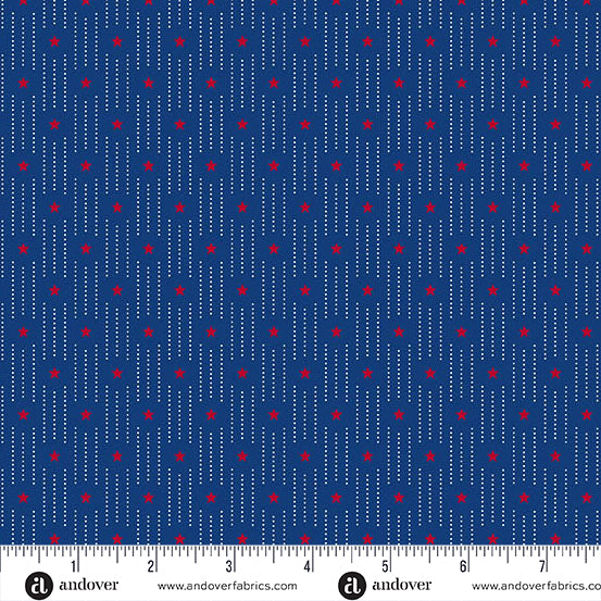 Tradition Quilt Fabric - Pin Dot Stripe in Blue - A-1328-B