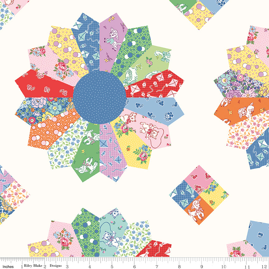 Traditional 30's Quilt Fabric - Multi Cheater Print - C18249-MULTI - SOLD AS RUNNING YARDAGE