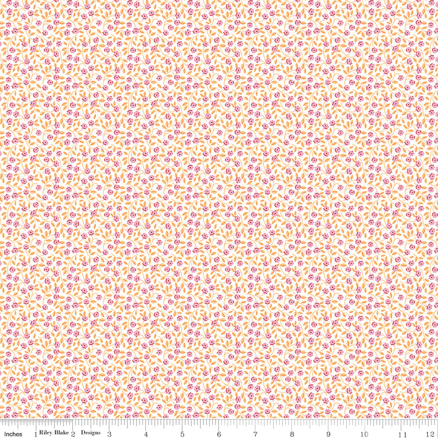 Traditional 30's Quilt Fabric - Pink Flowers C18242-PINK