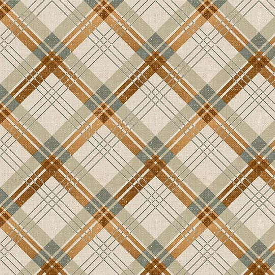 Trailhead Adventure Quilt Fabric - Outdoor Plaid in Tan - DCX12384-TANX-D
