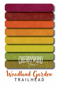 Cherrywood Hand Dyed Fabrics - Trailhead 8 Step Fat Quarter Bundle (Burgandy to Green) - 8 pieces
