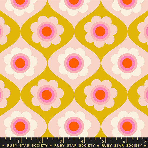Trinketry Quilt Fabric by Ruby Star Society - Floral in Goldenrod - RSS0114 11