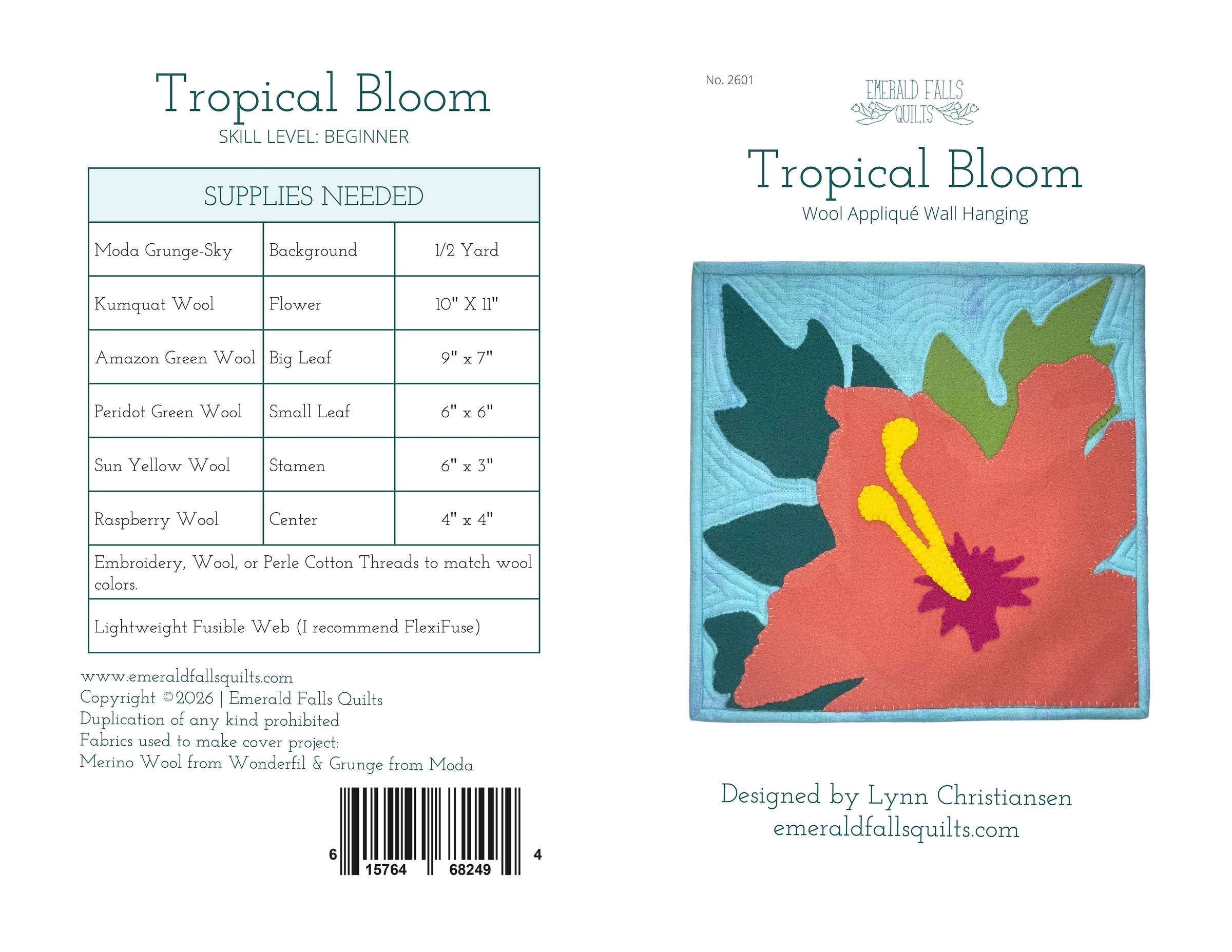 Tropical Bloom Pattern by Lynn Christiansen - 2601