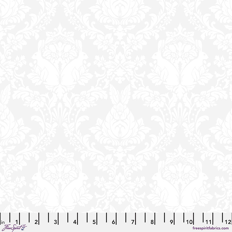 True Colors 2025 Quilt Fabric by Tula Pink - Ghost Bunny in Paper White - PWTP251.PAPER