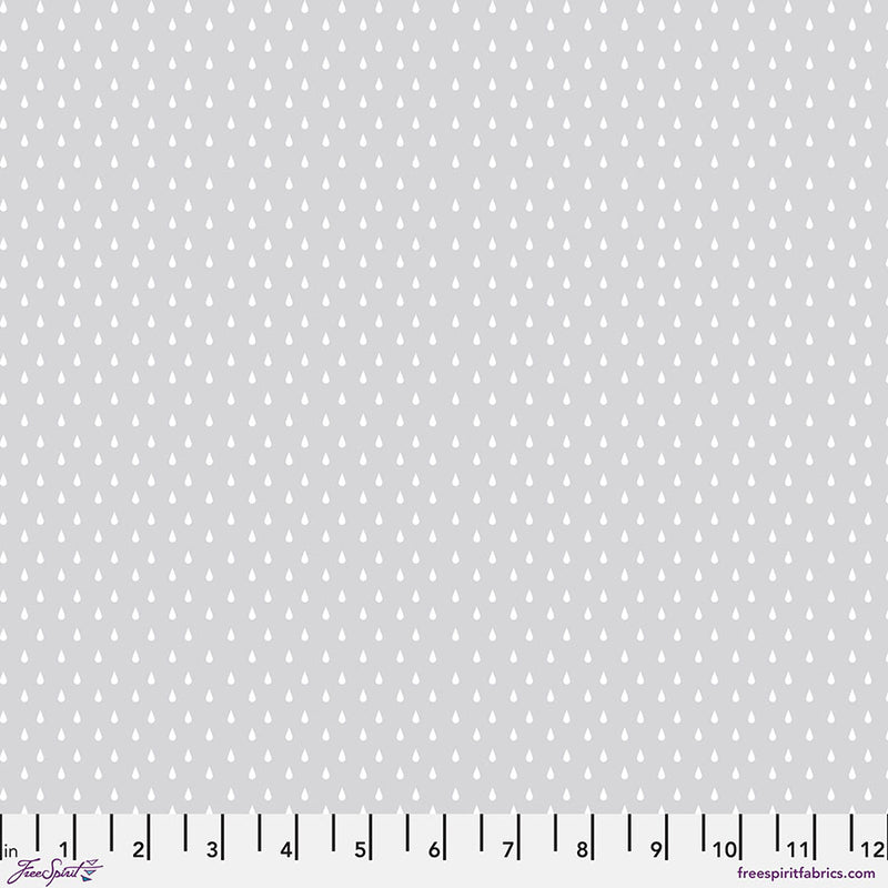 True Colors 2025 Quilt Fabric by Tula Pink - Ghost Droplettes in Whisper Gray - PWTP252.WHISPER